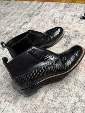 Stacy Adams Men's Madison Spectator Spat Cap Toe Demi Boot Sz 13